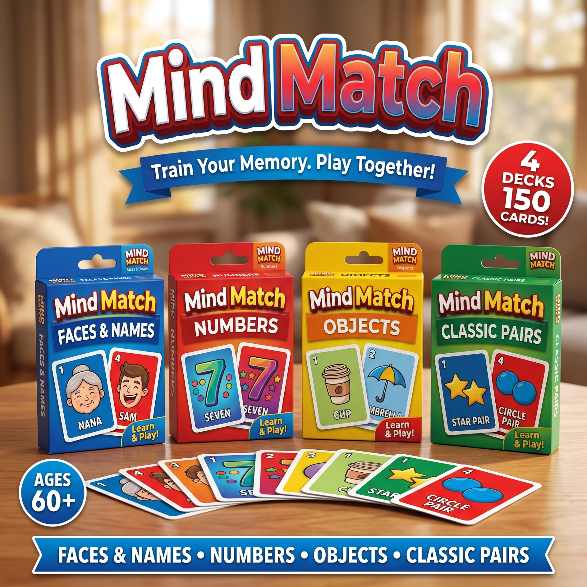 Memory Match card decks and cards